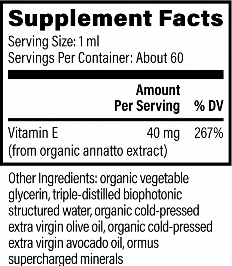 VITAMIN E  MicroSomal™ Witamina E w płynie MIKROSOMALNA, ORGANICZNA