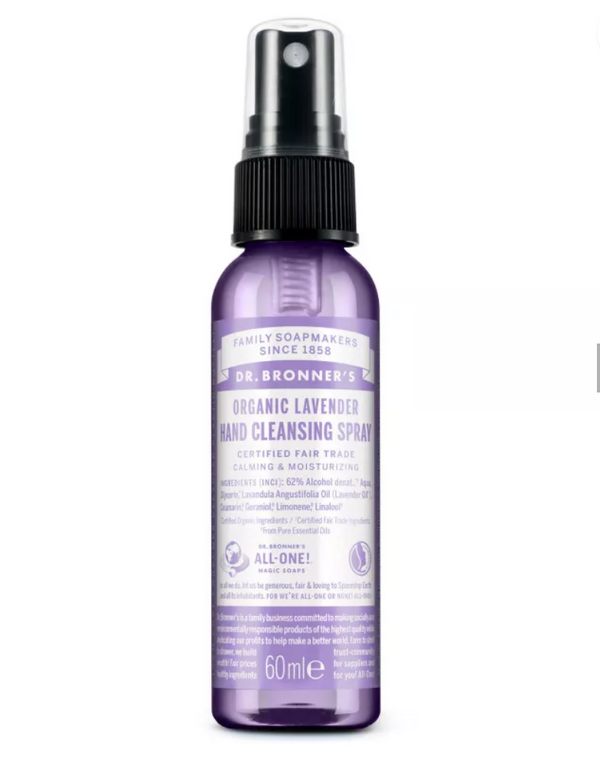 Organic Hand Sanitizer Lavender 60ml, Dr. Bronner's
