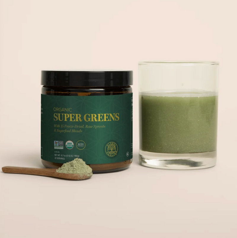 ORGANICZNE SUPER GREENS KIEŁKI+SUPERFOOD+ENZYMY Z KIWI
