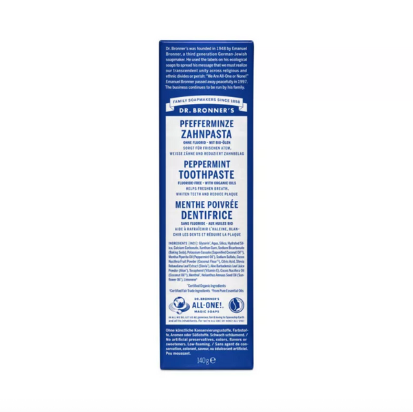 All-one Toothpaste Peppermint 105ml, Dr. Bronner's Pasta do Zębów bez fluoru