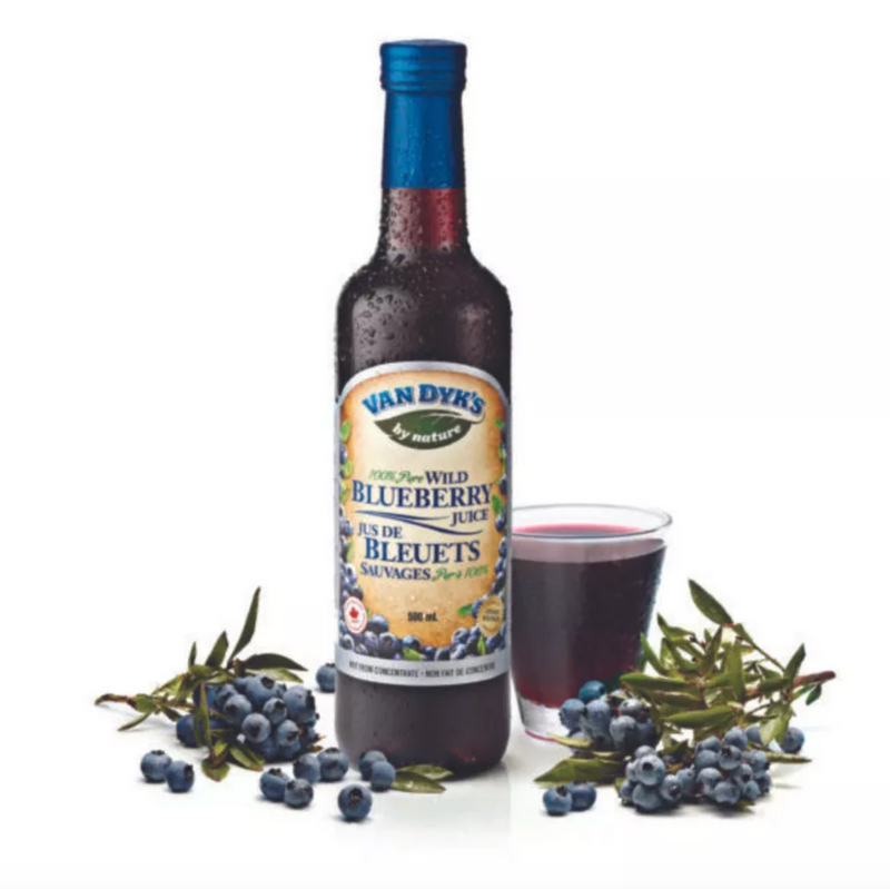 Sok z Dzikich Jagód ( nie z koncentratu) - 100% Juice (Vaccinium angustifolium), Van Dyk's by nature Pure Wild Blueberry